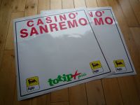 San Remo Rally ToTip Agip Style Door Panel Stickers. 400mm or 500mm Pair.