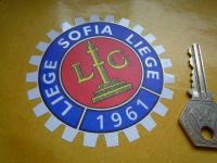 Liege Sofia Liege 1961 Royal Motor Union Sticker. 3.25".