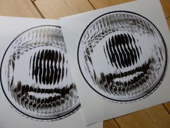 Old Style False Headlights Headlamps Stickers. Race & Funny Car etc. 7" Pair.