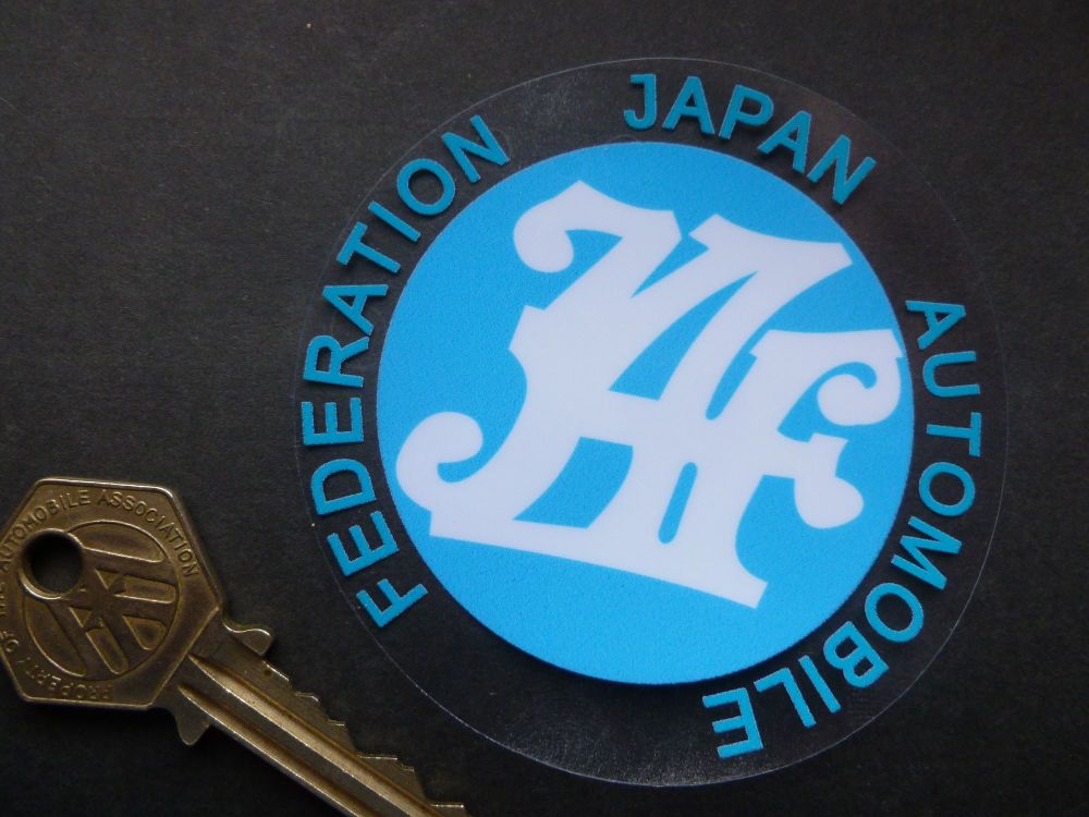 Japanese Automobile Federation JAF Window Sticker. 3.25".