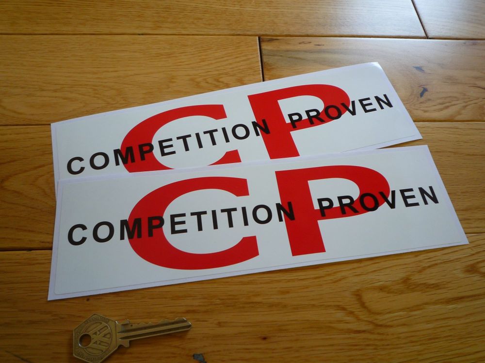 Competition Proven Oblong Stickers. 10" Pair.