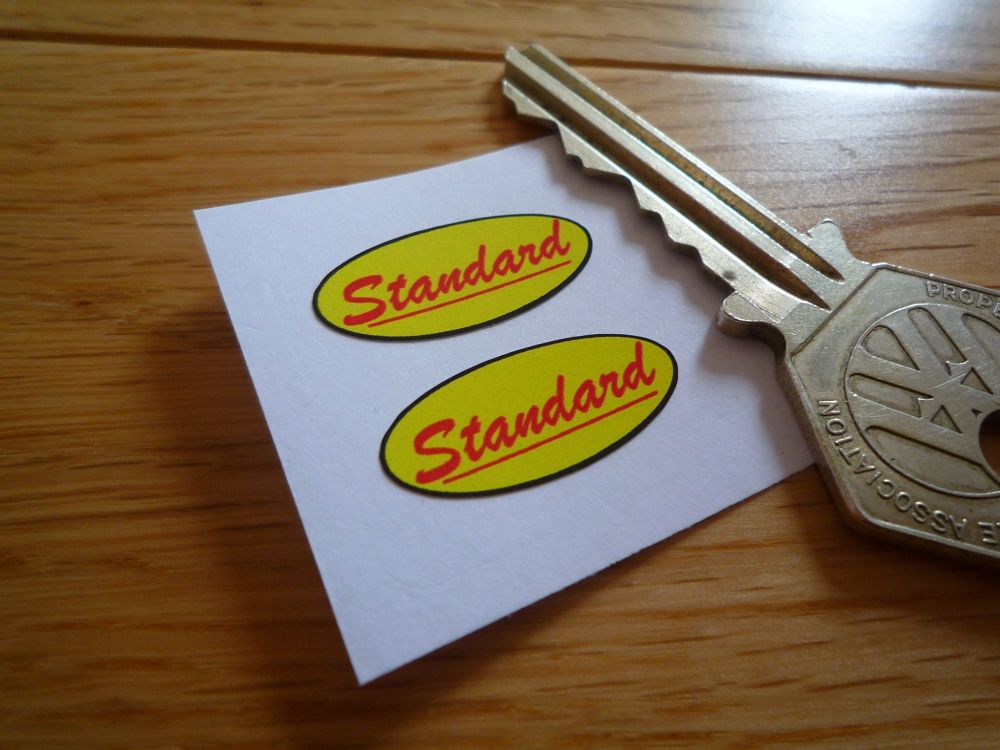 Standard Italian Budget Motorcycle Shock Absorber Stickers. 27mm Pair.