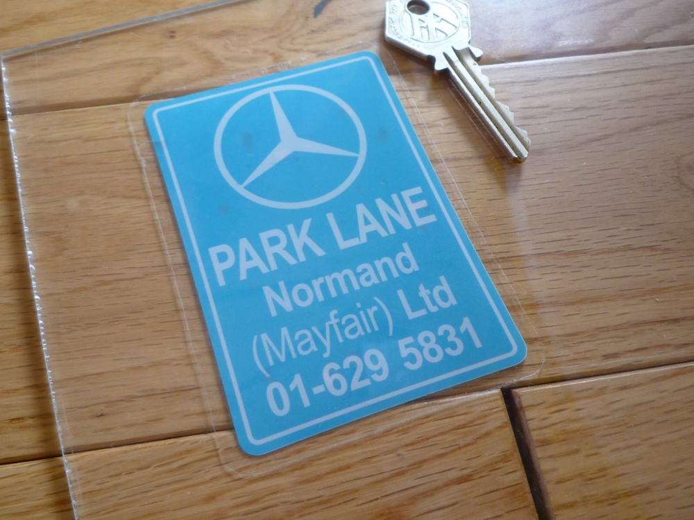 Mercedes Benz Dealer Window Sticker - Park Lane Normand Ltd - Various Colours - 4"