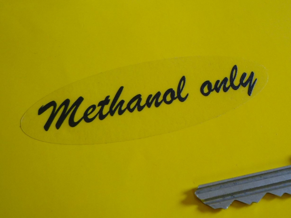 Methanol Only Race Car Stickers. 3" or 5" Pair.
