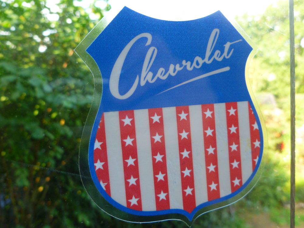 Chevrolet USA Shield Car Body or Window Sticker - 3.25"