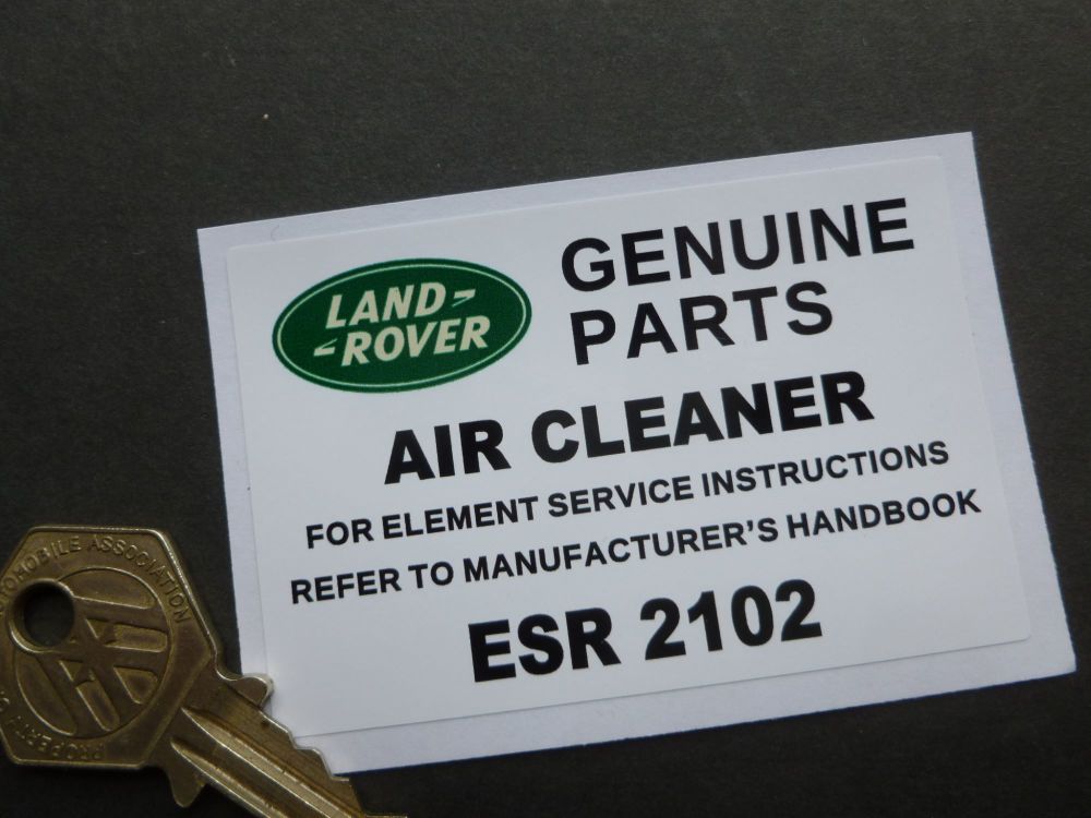 Rover Land Rover Air Cleaner ESR 2102 Sticker. 3