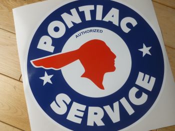Pontiac Service Gas Pump Sticker. 12".