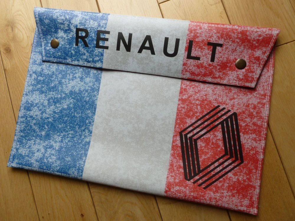 Renault French Tricola Style Large Document Holder Bag. A4.