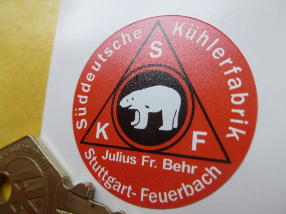 SKF Stuttgart Classic Car Washer Bottle Sticker. 35mm.