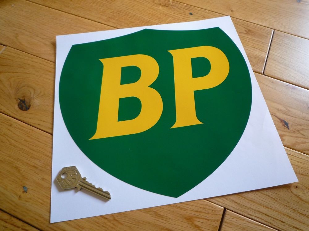 BP '89 & On No Border Shield Large Sticker. 10".