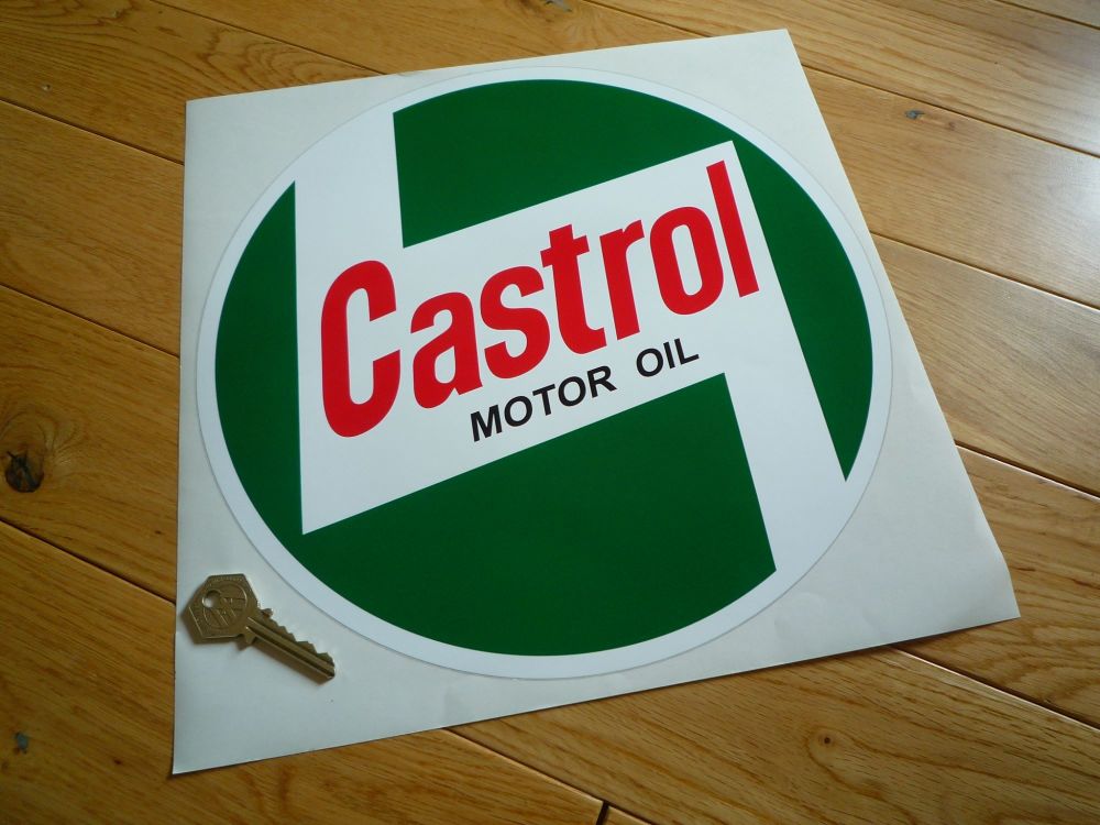 Castrol Motor Oil Historic 50's Style Sticker. 12"