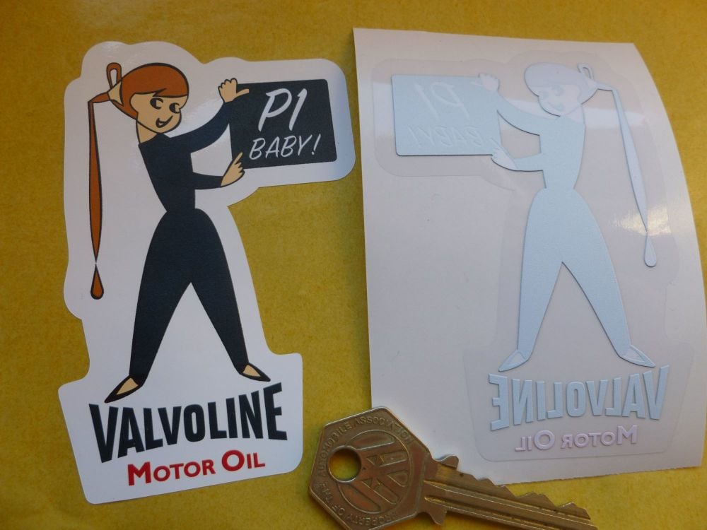 Valvoline Girl P1 Baby Car Body or Window Sticker. 3".