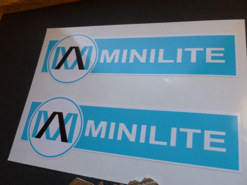 Minilite PALE Blue & White Shaped Stickers. 6