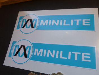 Minilite Pale Blue & White Shaped Stickers. 6" Pair.