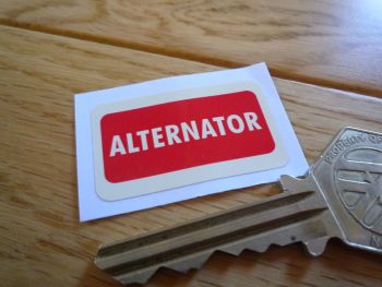 Alternator Relay Sticker. 1.5" .