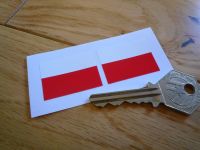 Poland Flag Stickers. 33mm Pair.