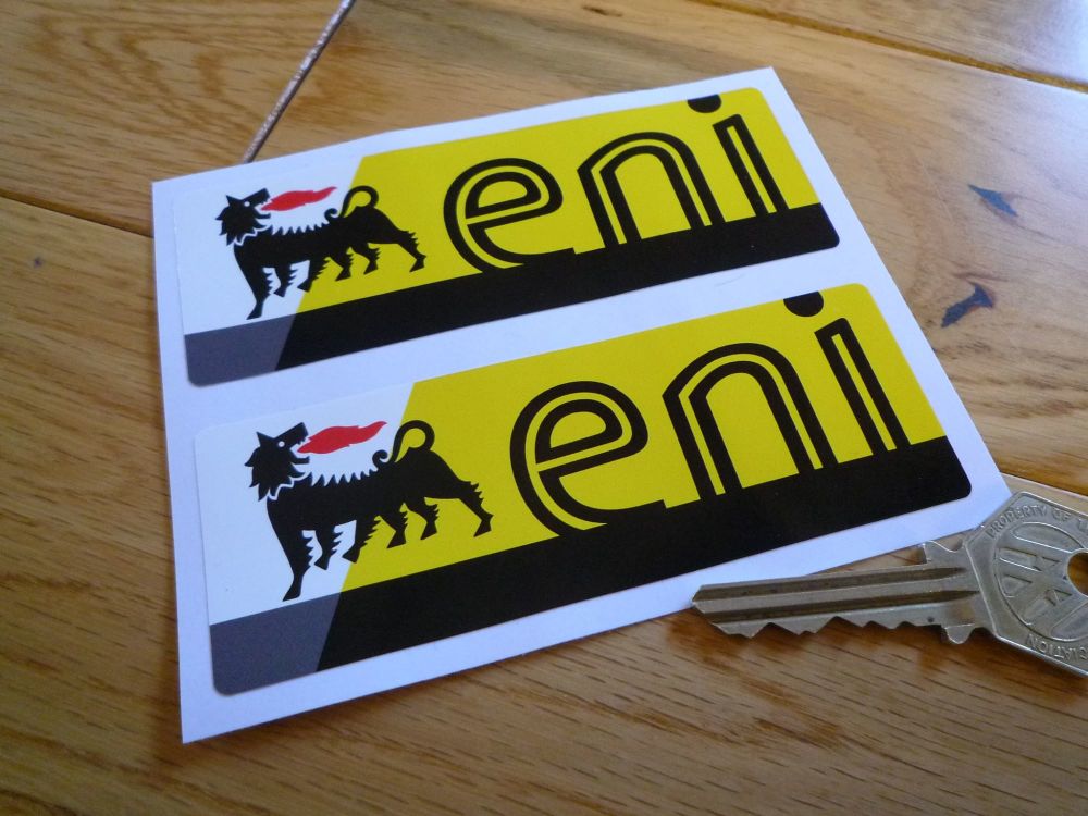 Eni Oblong Stickers. 4.25" Pair.