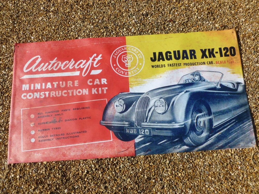 Autocraft 1951 Jaguar XK120 Banner Art. 47" x 24".