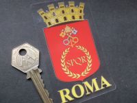 Roma Crest Sticker. 4".