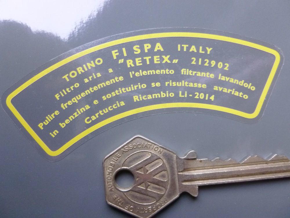 FISPA Torino Italy Air Filter Air Con Sticker. Ferrari Maserati etc. 3.75".