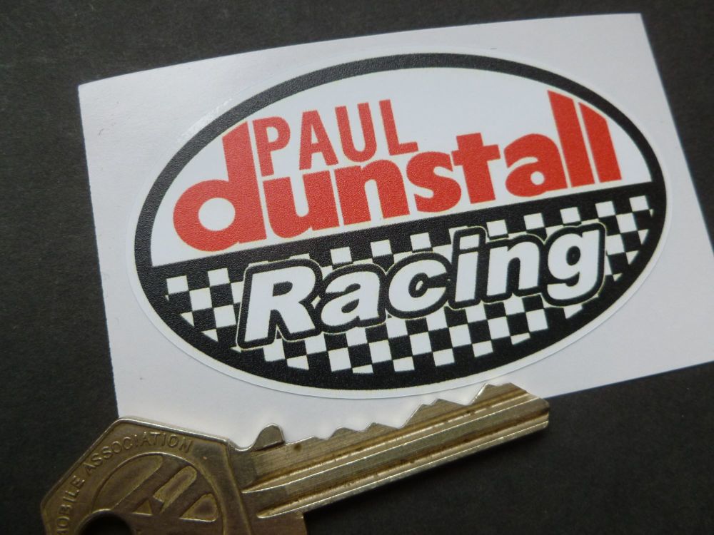 Dunstall Racing Oval Sticker. 3".