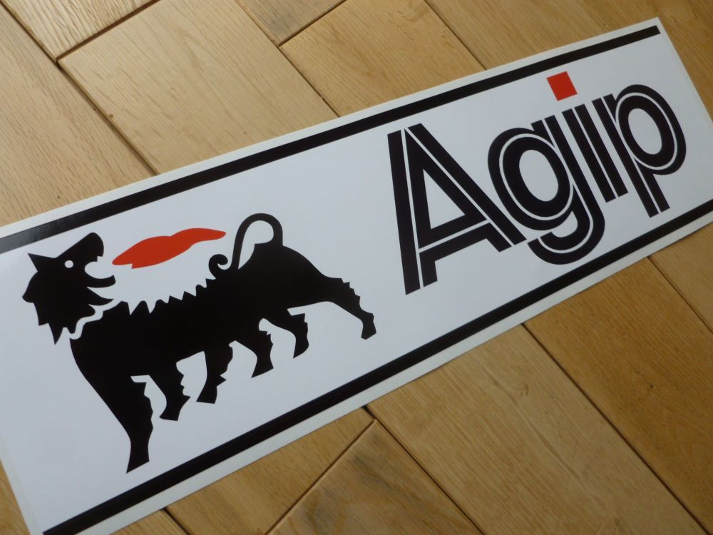 Agip Black & White Oblong Sticker  420mm