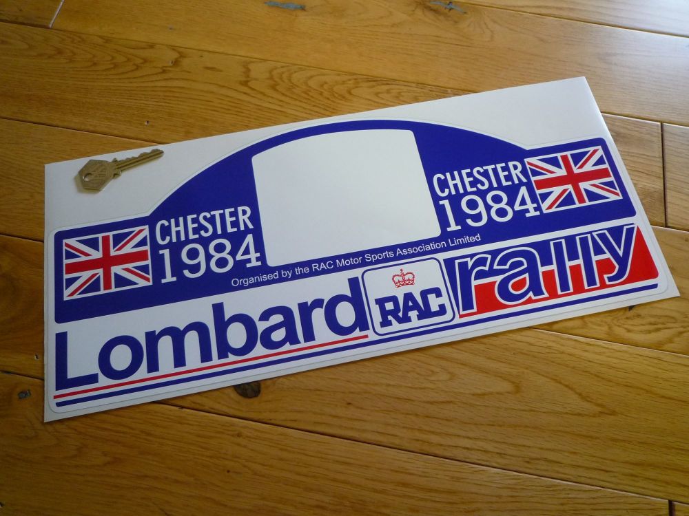 RAC Lombard Rally Chester 1984 Plate Sticker. 16