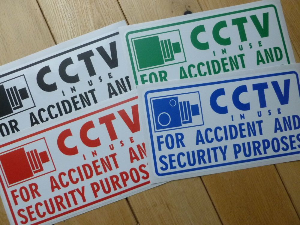 CCTV Warning Sticker for Race Transporter, Motorhome, Camper, Car, Van etc.. 8" or 12".