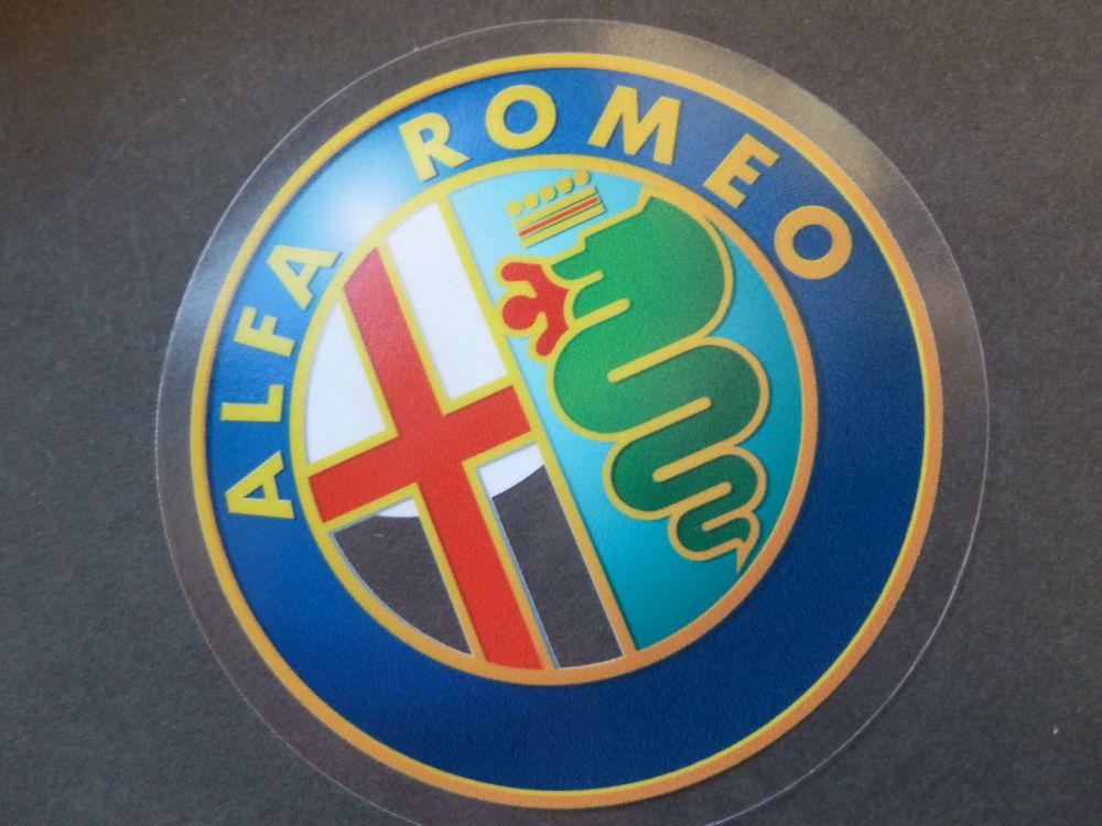 Alfa Romeo Milano Later Logo Window Sticker. Colour. 3" 