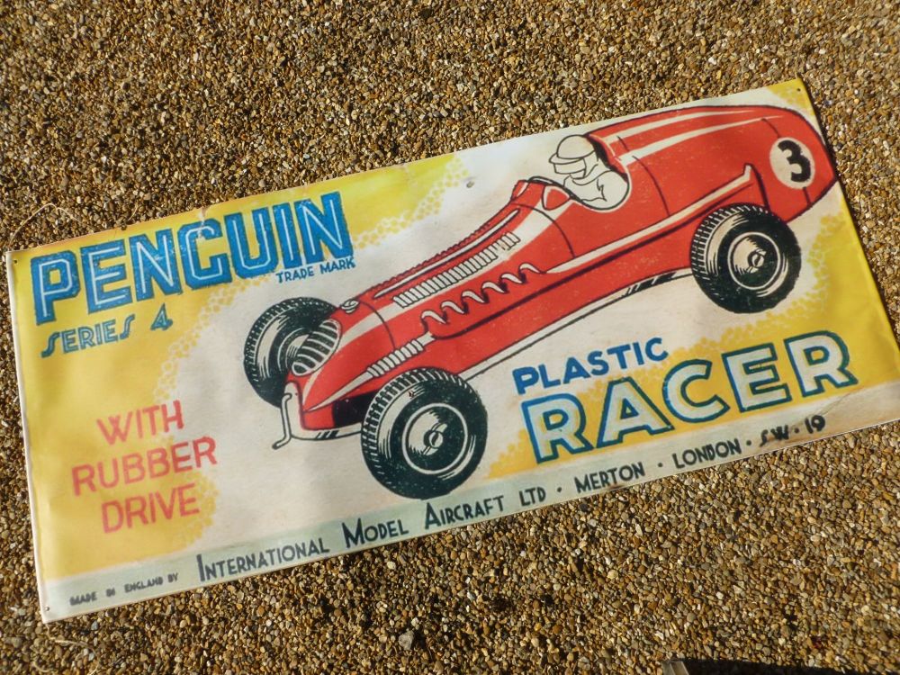 Penguin Plastic Racer Banner Art. 57" x 25".