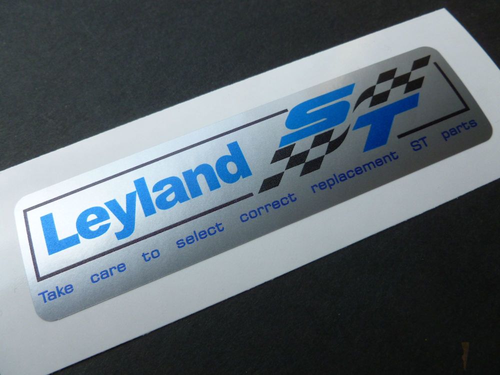 British Leyland Blue & Black ST Silver Stickers. 4