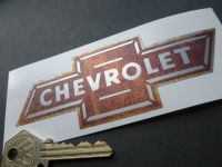 Chevrolet Dicky Bow Rusty Style Sticker. 5".