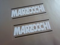 Marzocchi White, Black, & Clear Stickers. 2.25