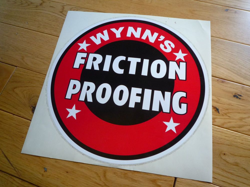 Wynn's Friction Proofing Sticker. 12". Slight Second 200.