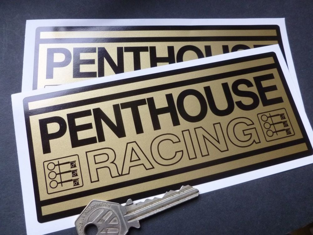 Penthouse Racing Stickers. 6" Pair.