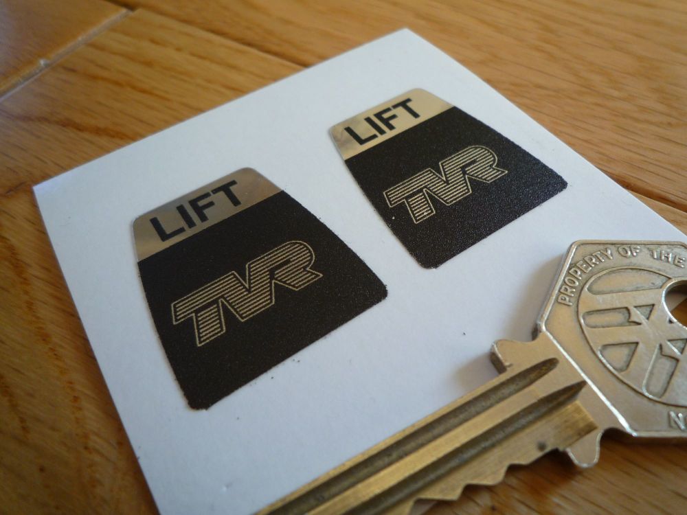 TVR Kangol Style Seat Belts Lift Shaped Stickers. 1