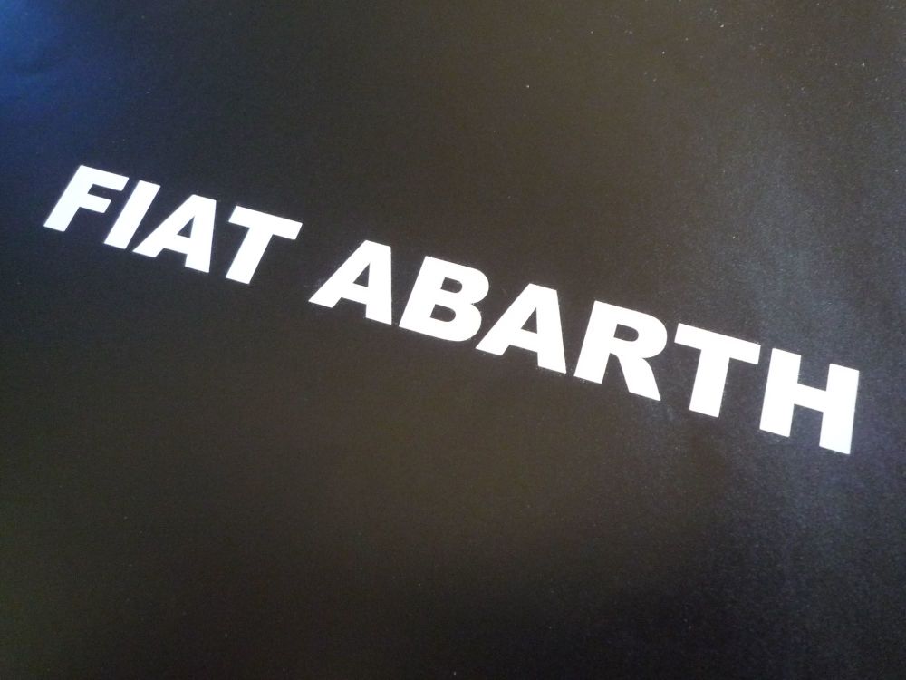 Fiat Abarth Cut Text Stickers. Various Colours. 4