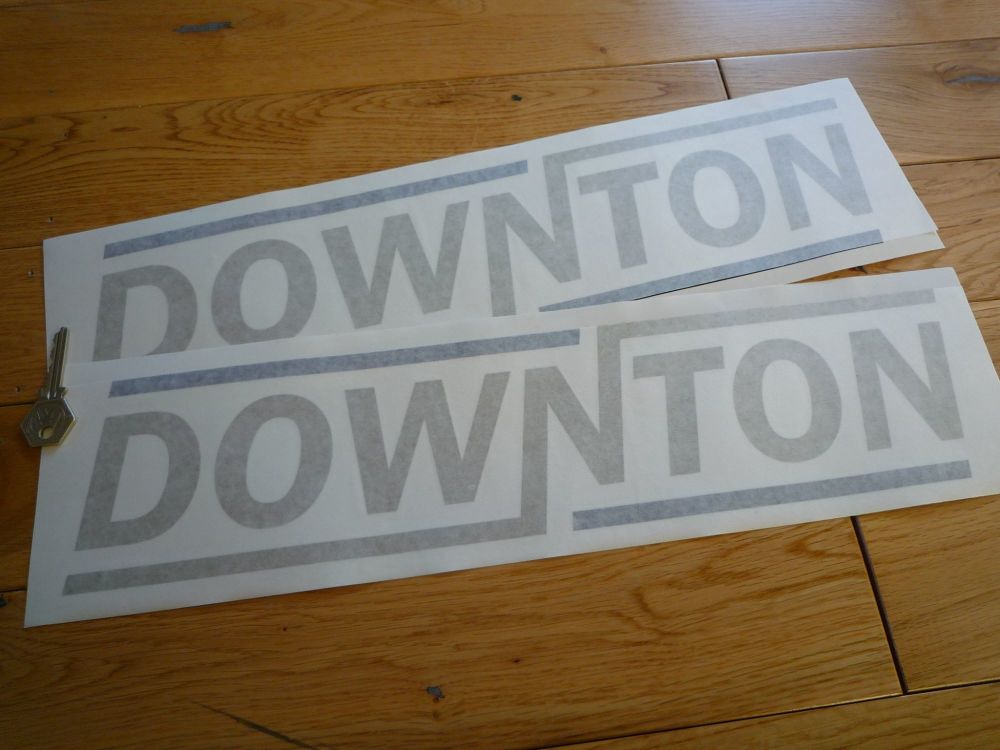 Downton Gold & Black Text Cut Vinyl Stickers. 18