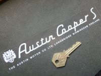 Austin Mini Cooper S White on Clear Window or Car Body Sticker. 8