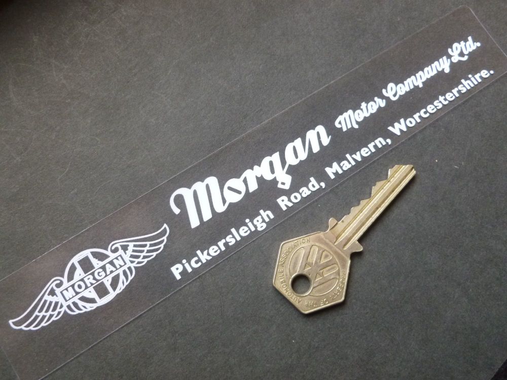 The Morgan Motor Company White on Clear Window or Car Body Sticker. 8