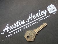 Austin Healey White on Clear Window or Car Body Sticker. 6.5