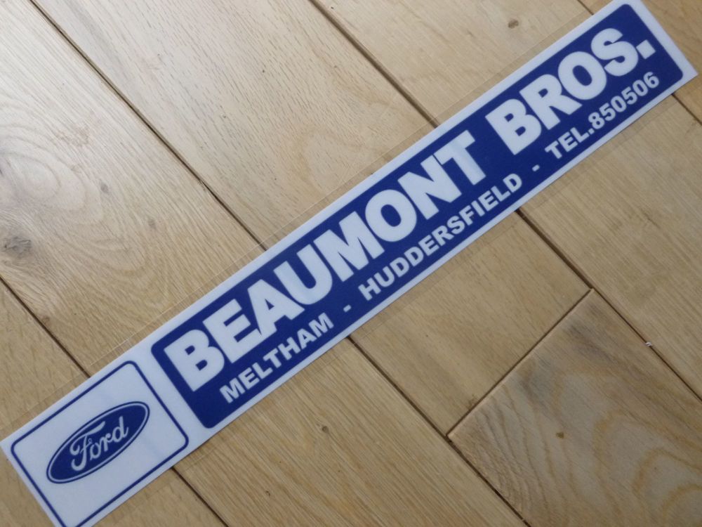 Beaumont Bros Dealer Sticker. 13.75".