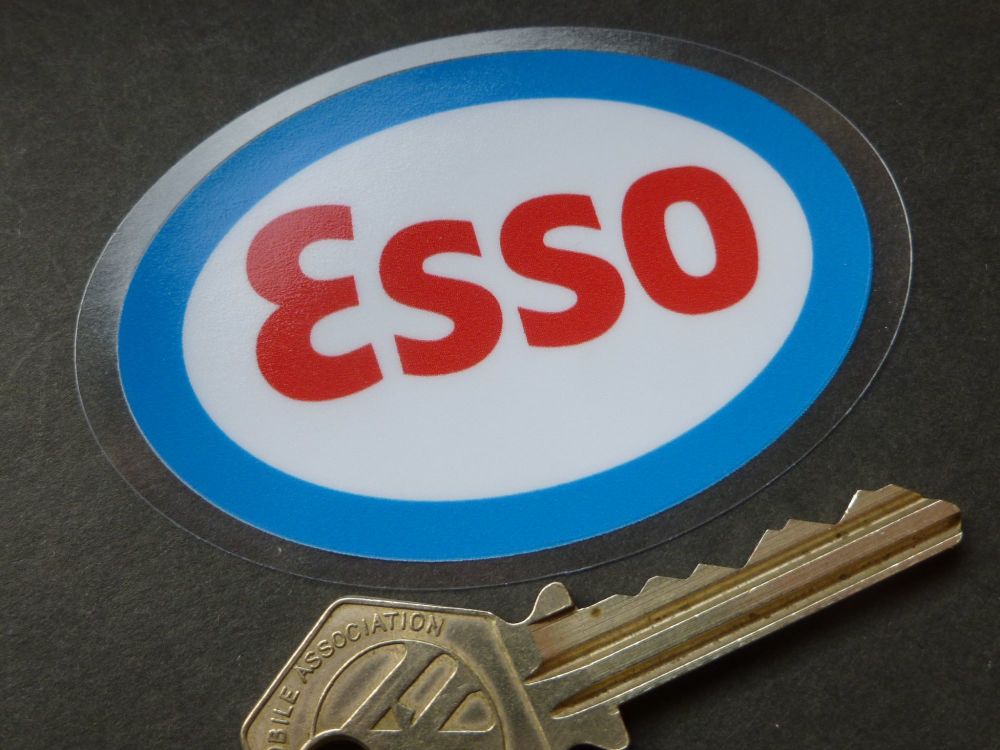 Esso Oval Window Sticker. 75mm.