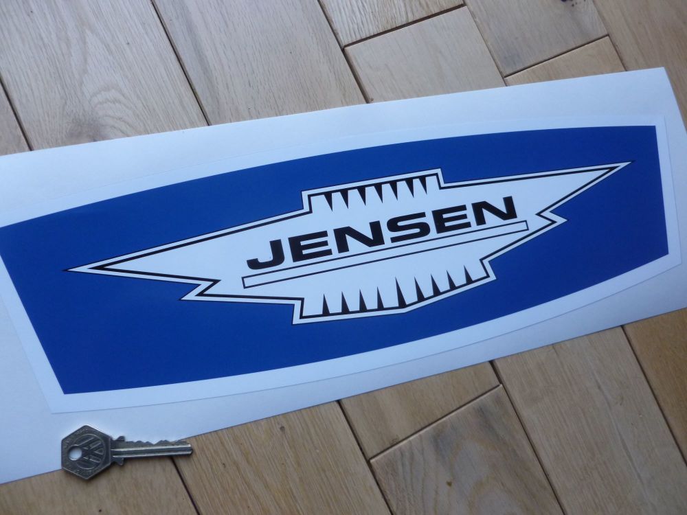 Jensen Large Badge Style Blue Sticker. 16.5