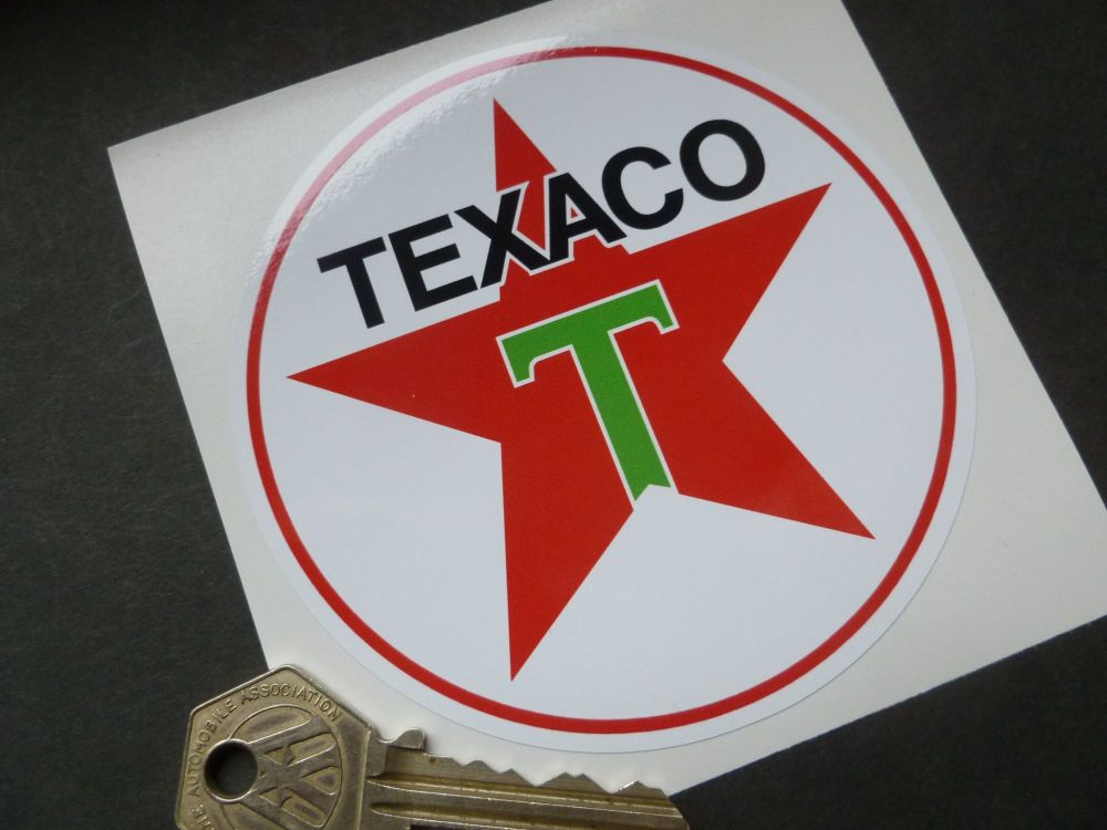 Texaco Star Green T Petrol Pump Stickers  4