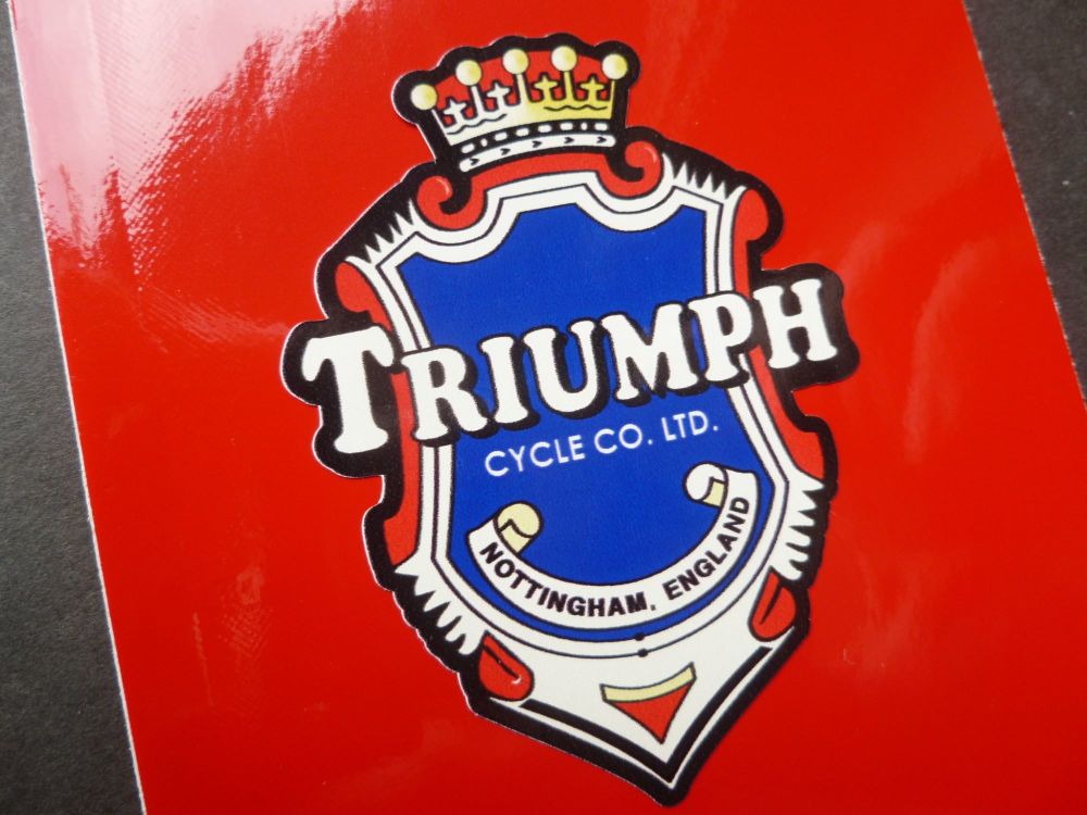 Triumph Bicycle Headstock Sticker. 66mm.