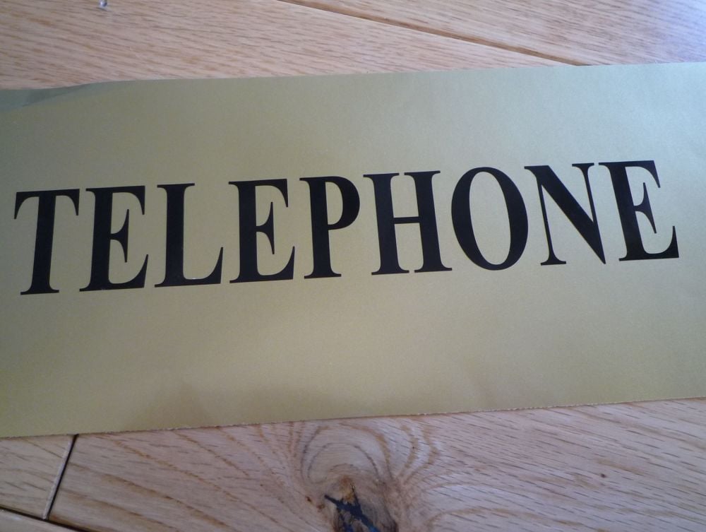 Telephone Black Cut Vinyl Sticker. 17.5".