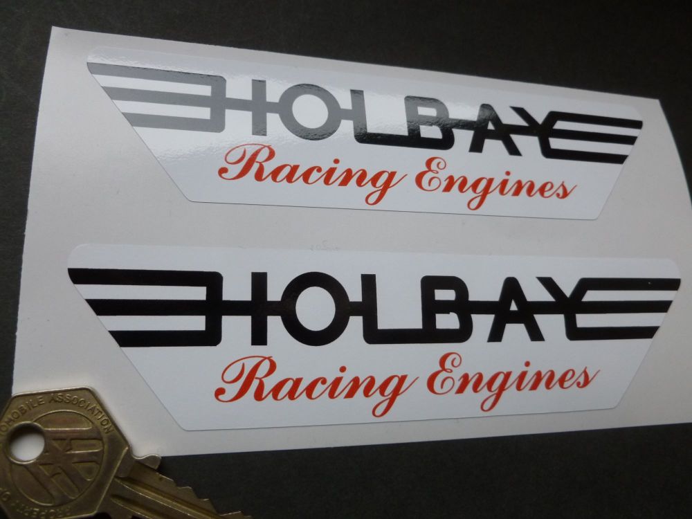 Holbay Racing Engines Red, Black & White Stickers. 7