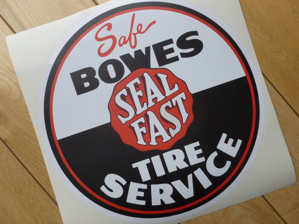 Bowes Seal Fast Tire Service Sticker. 10".