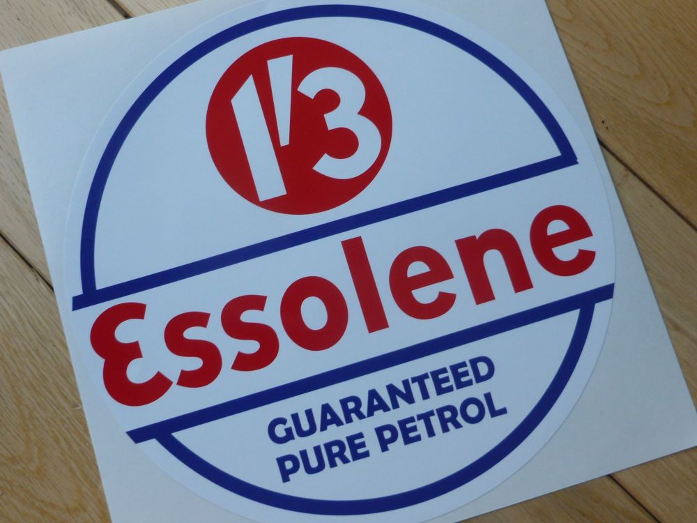 Essolene 1/3d guaranteed pure petrol  Old Style Round Sticker 8
